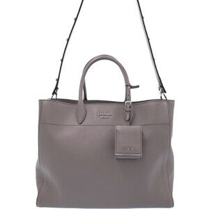 Prada Vitello Phenix leather shopping tote bag Argilla Gray